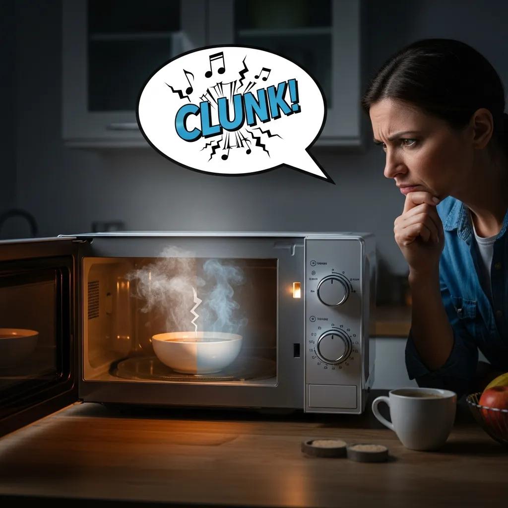 Homeowner troubleshooting common issues with a Viking microwave, highlighting typical problems