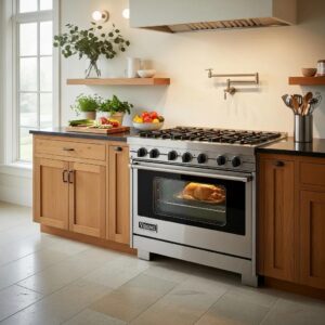 Modern Viking oven in a stylish kitchen, highlighting quality and performance