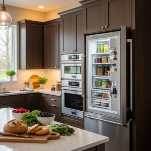 Viking freezer in a modern kitchen, showcasing quality and functionality