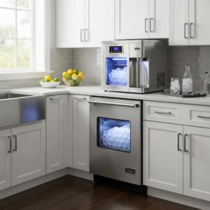 Viking ice maker in a modern kitchen, showcasing its design and functionality