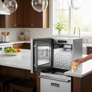 Viking ice maker in a modern kitchen, showcasing quality and efficiency