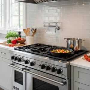 Viking stove in a modern kitchen, highlighting quality and performance
