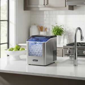 Viking ice maker in a modern kitchen, showcasing its design and functionality