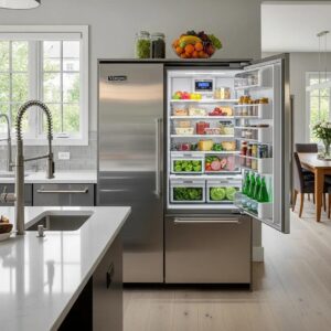 Viking refrigerator in a modern kitchen, showcasing quality and performance